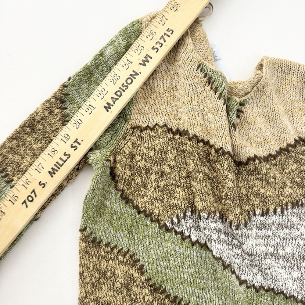 Jh Collectibles Boho Earthy Intarsia Open Knit Sweater L Coastal Basics Textured - Picture 10 of 11